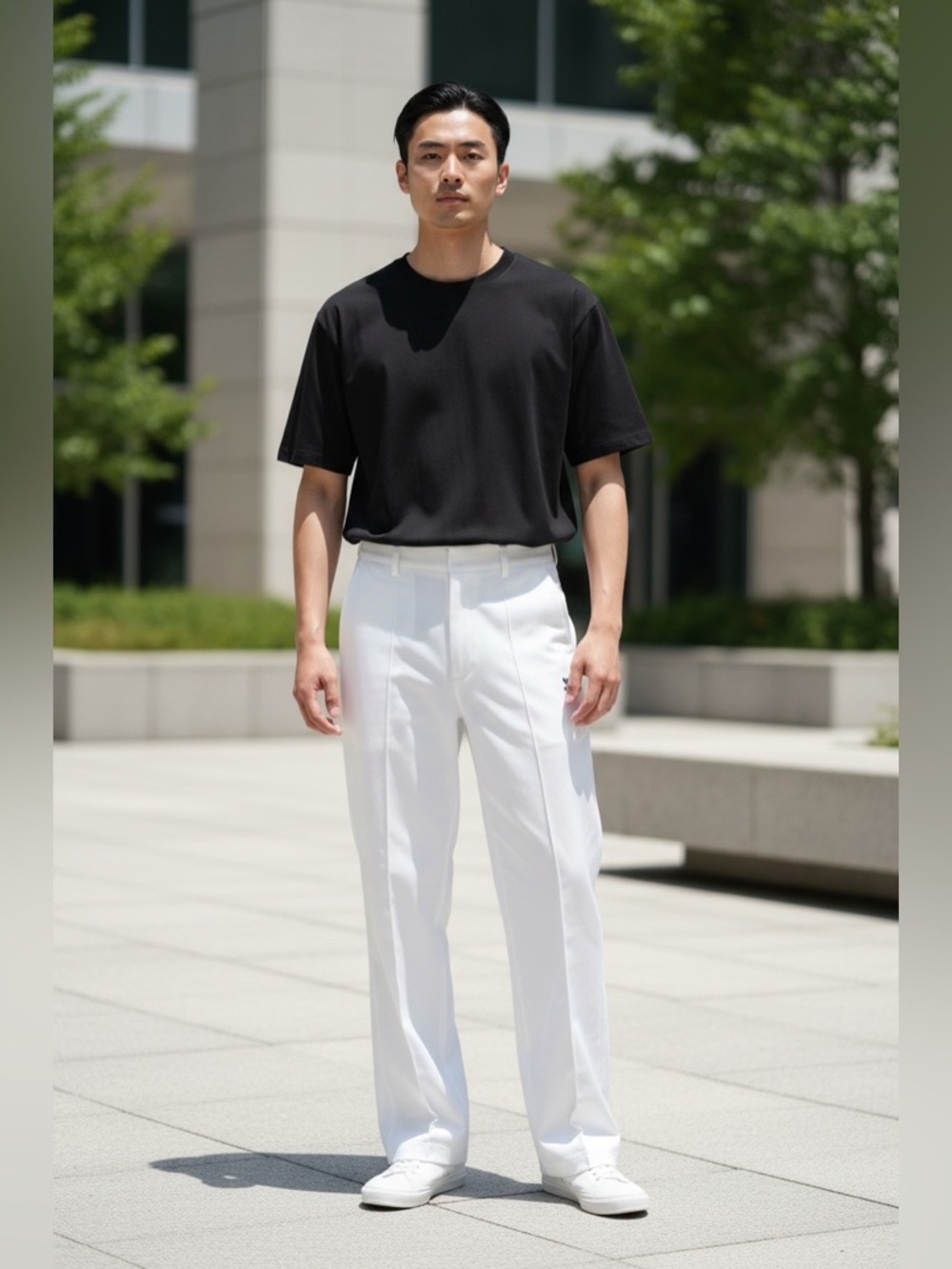 adidas White Men's Straight-Leg Dress Pants Size 38x32